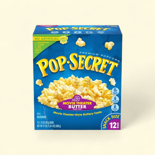 Pop Secret Microwave Popcorn, Movie Theater Butter Flavor, 1.75 oz,... — authentic US product shipped worldwide by Treatspree