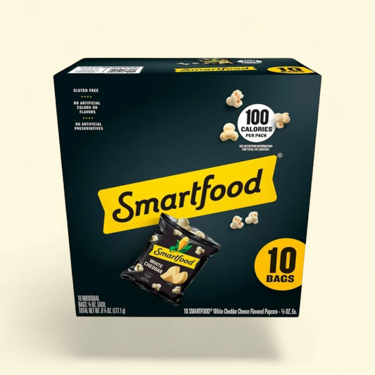 Smartfood Popcorn White Cheddar, 0.625 oz Bags, 10 Count — authentic US product shipped worldwide by Treatspree
