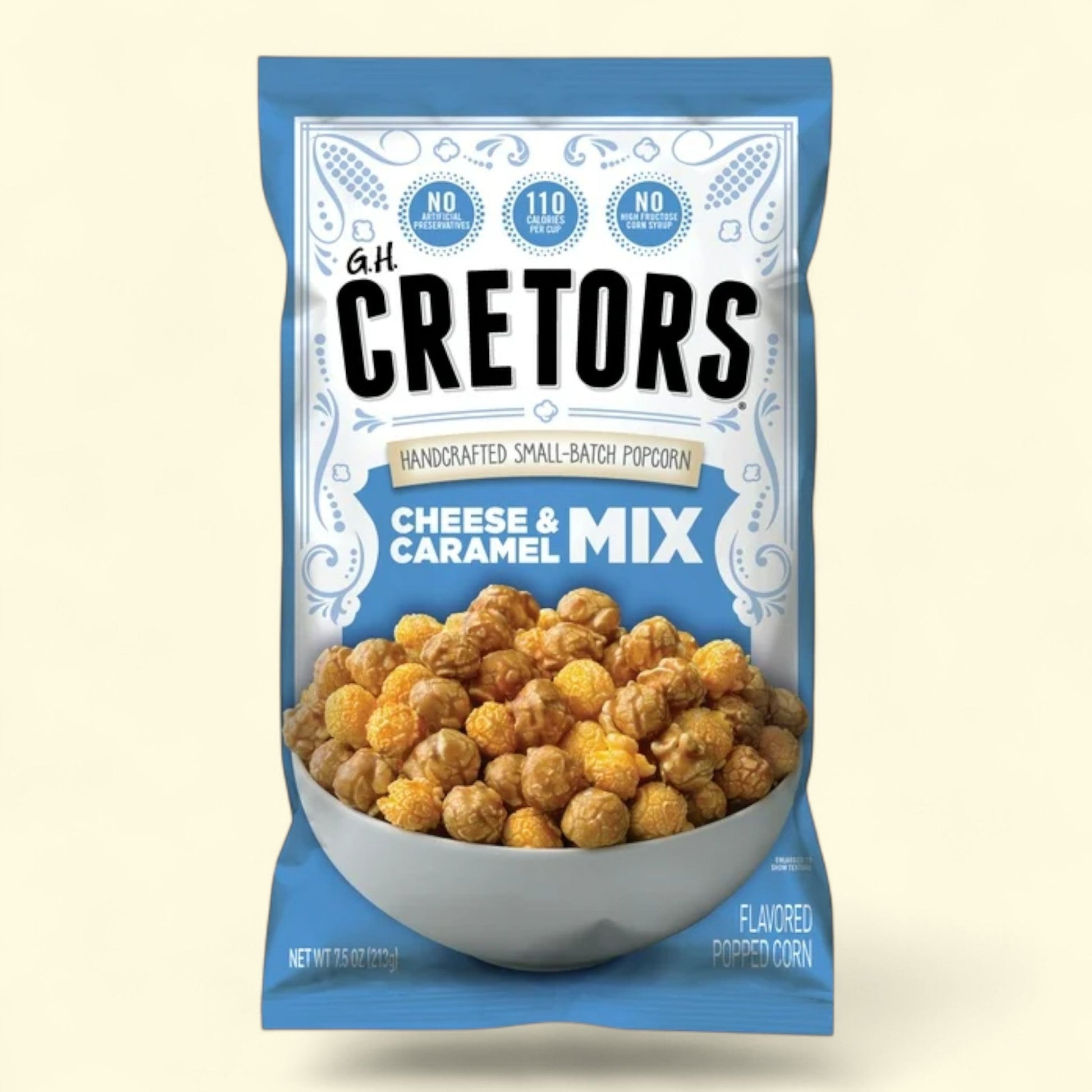 G.H. Cretors Popcorn Cheese & Caramel Mix, 7.5 oz — authentic US product shipped worldwide by Treatspree
