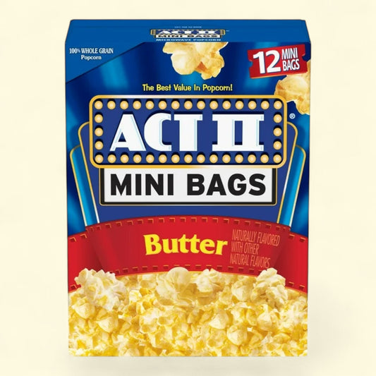 Act II Microwave Popcorn, Butter Flavor, 13.125 oz, 12 Count