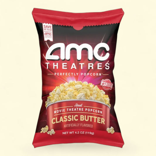 AMC Theatres Popcorn, Classic Butter, Ready to Eat, 1.5 oz