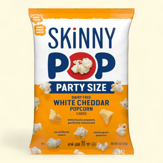 Skinny Pop White Cheddar Popcorn, 8.0 oz Family Size Bag