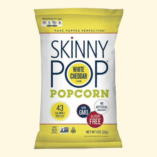 SkinnyPop White Cheddar Popcorn, 1 oz