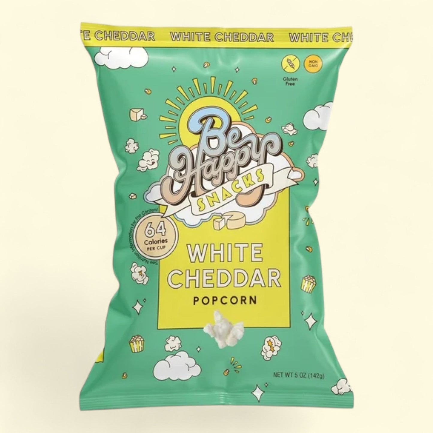 Be Happy Snacks D'Amelio White Cheddar Popcorn, 5 oz