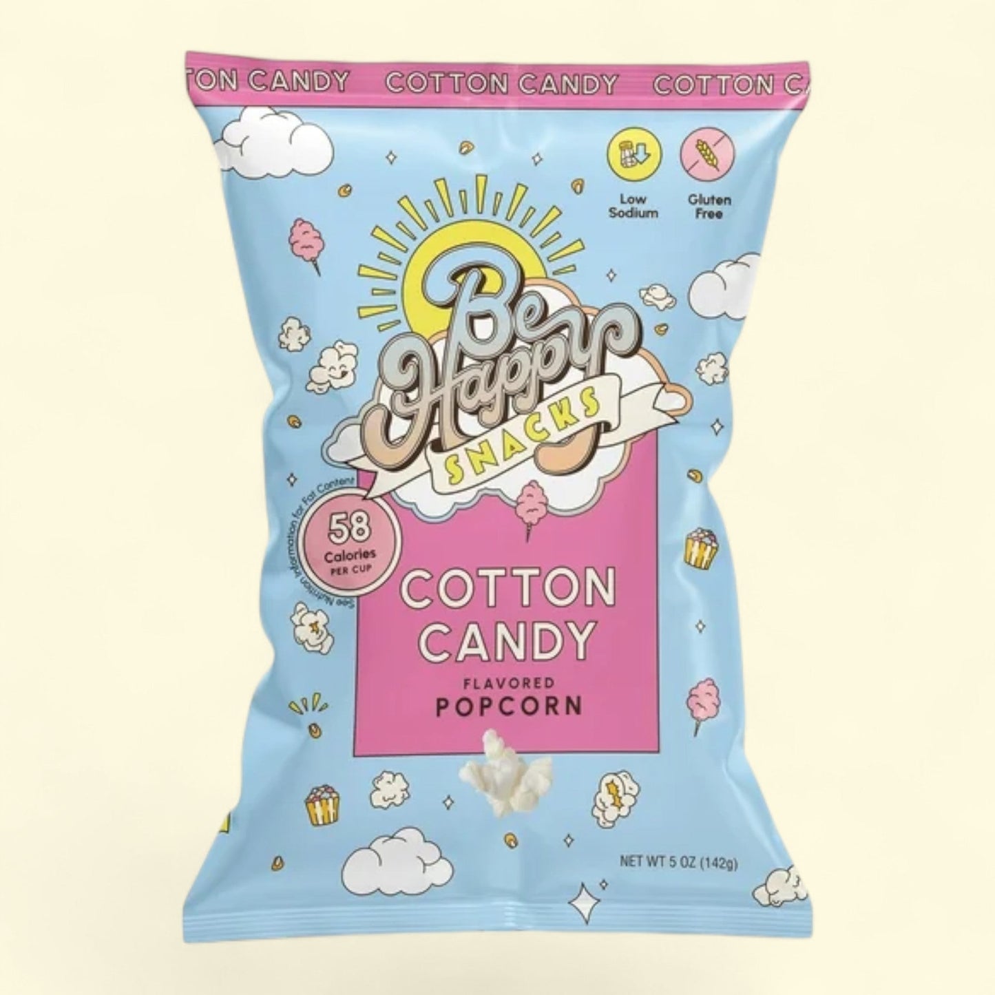 Be Happy Snacks D'Amelio Cotton Candy Popcorn, 5 oz