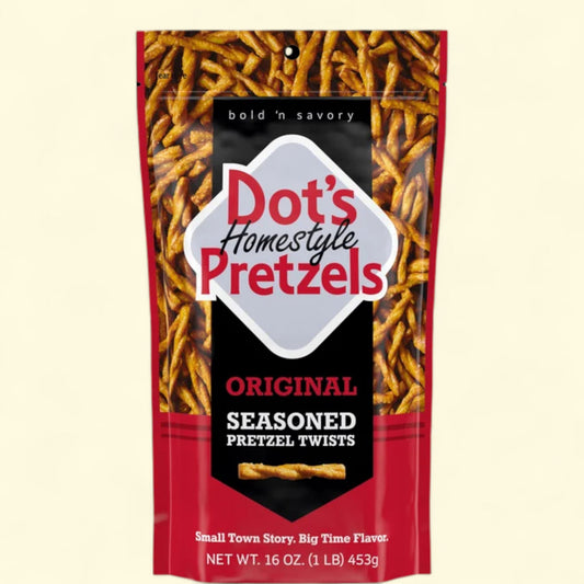 Dot's Pretzels, Original Seasoned Pretzel Twists, 16 oz Family Size Bag