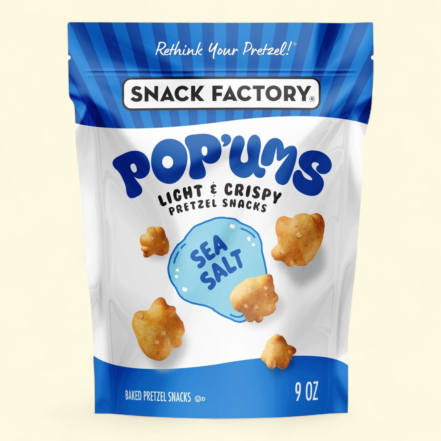 Snack Factory Pop'ums Sea Salt Pretzel Snacks, 9 oz