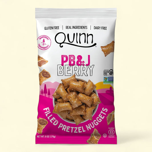 Quinn Snacks PBJ Berry Filled Pretzel Nuggets, 6 oz