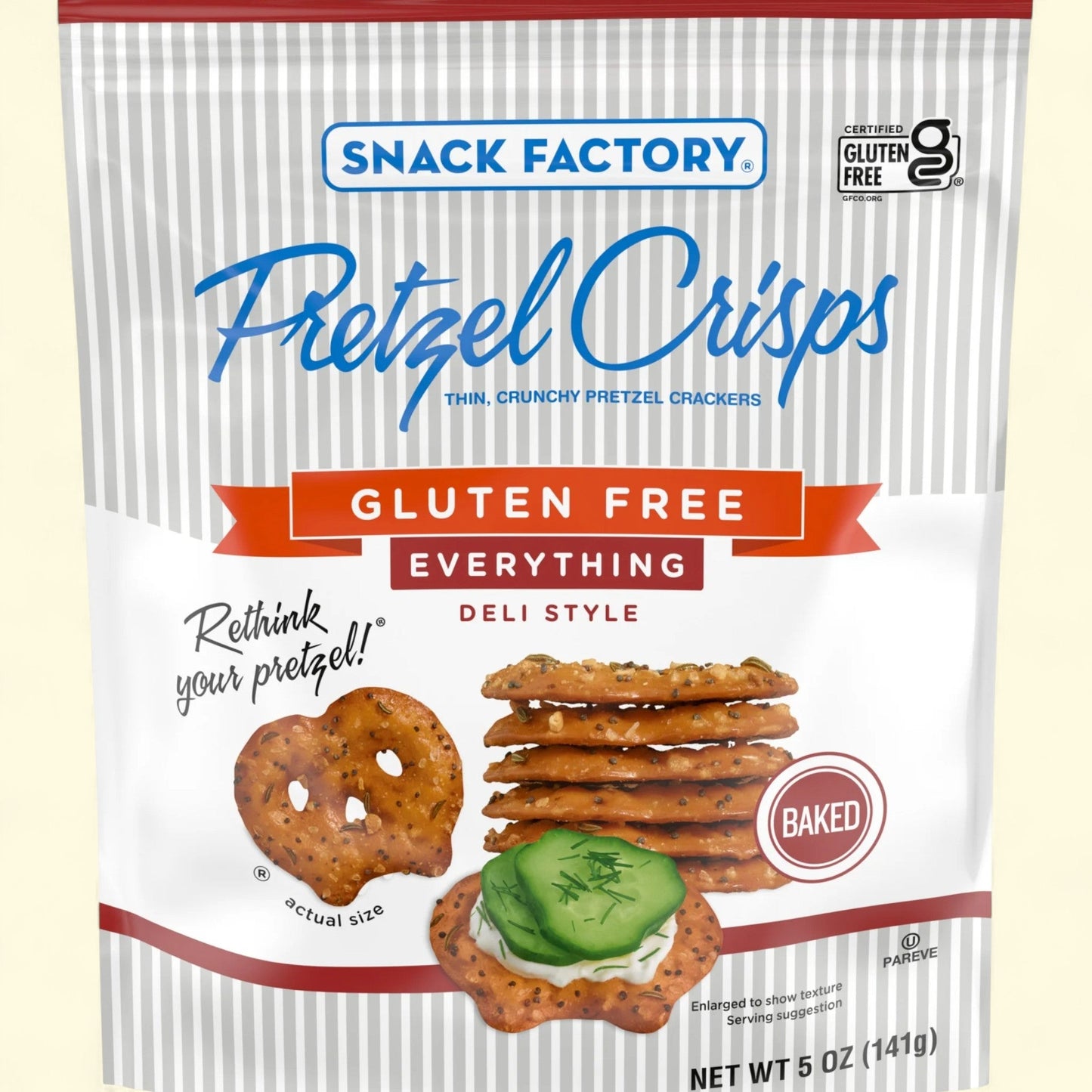 Snack Factory Pretzel Crisps, Everything Flavor, 5 oz