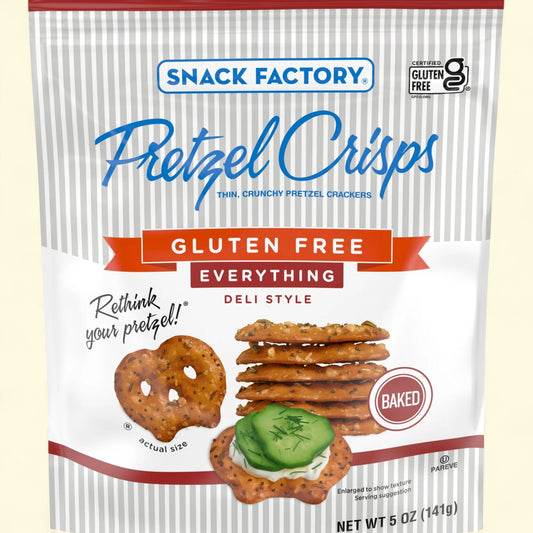Snack Factory Pretzel Crisps, Everything Flavor, 5 oz