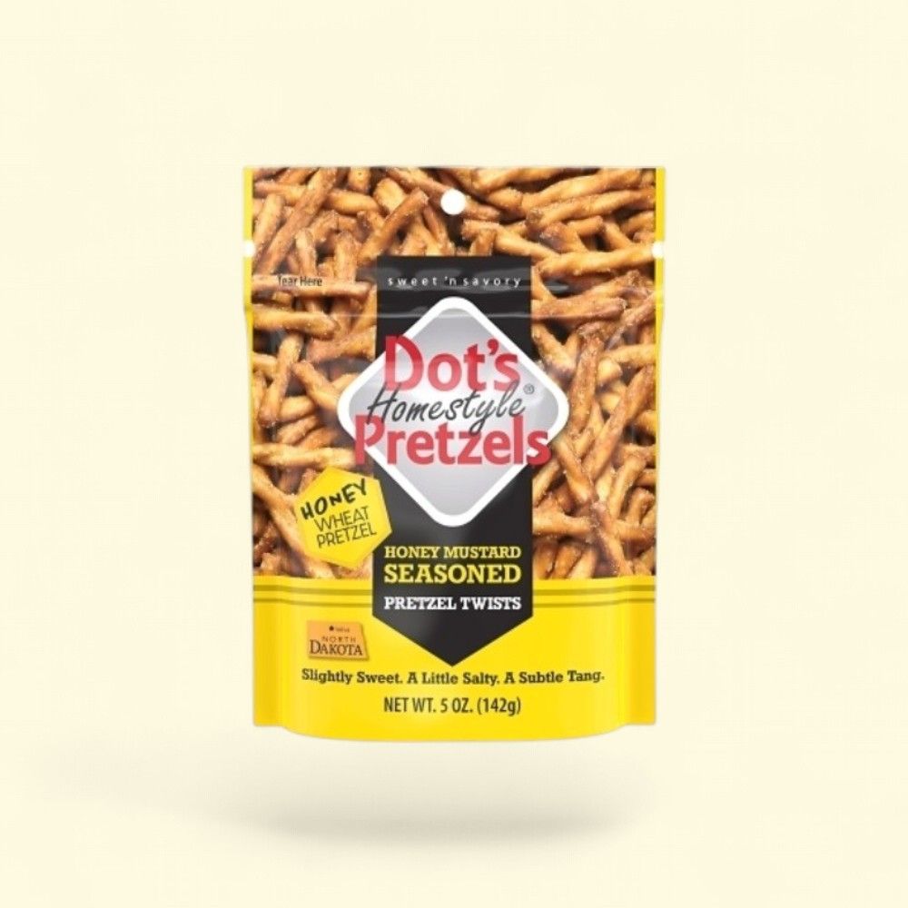 Dot's Pretzels Honey Mustard Seasoned Pretzels, 5oz Bag — authentic US product shipped worldwide by Treatspree
