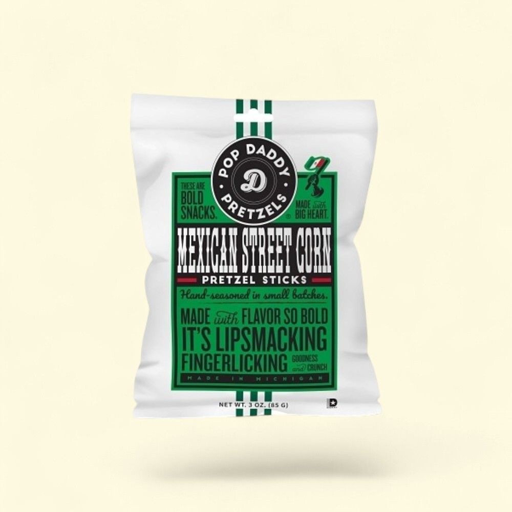 Pop Daddy Mexican Street Corn Pretzel Sticks, 3 oz — authentic US product shipped worldwide by Treatspree