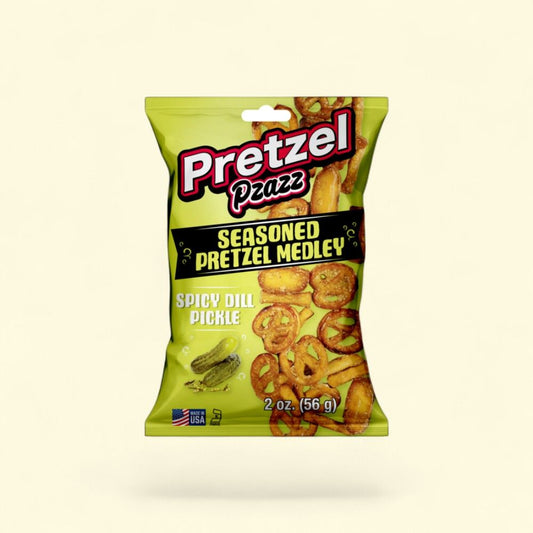 Pretzel Pzazz Medley Spicy Dill Pickle Pretzels — authentic US product shipped worldwide by Treatspree