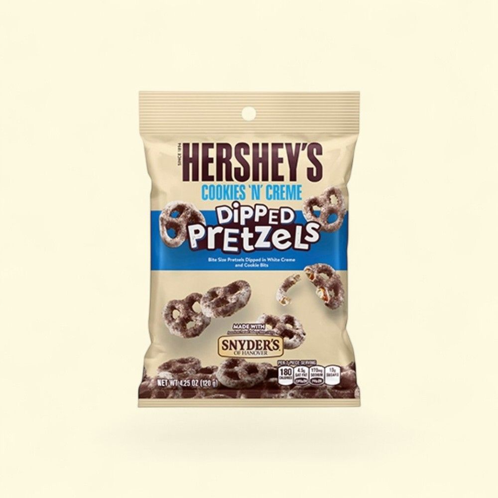 Hershey's Cookies 'n' Creme Dipped Pretzels, 4.25 oz — authentic US product shipped worldwide by Treatspree