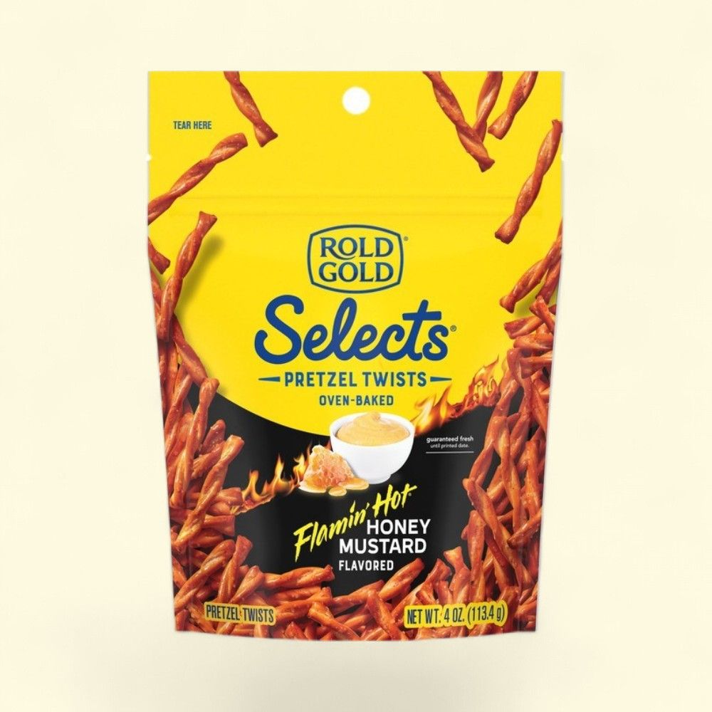 Rold Gold Selects Flamin' Hot Honey Mustard Pretzels 4oz — authentic US product shipped worldwide by Treatspree