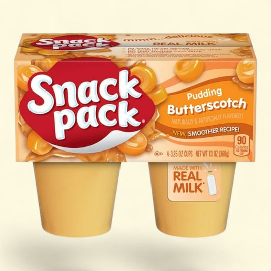 Snack Pack Butterscotch Pudding, 3.25 oz, 4 Count