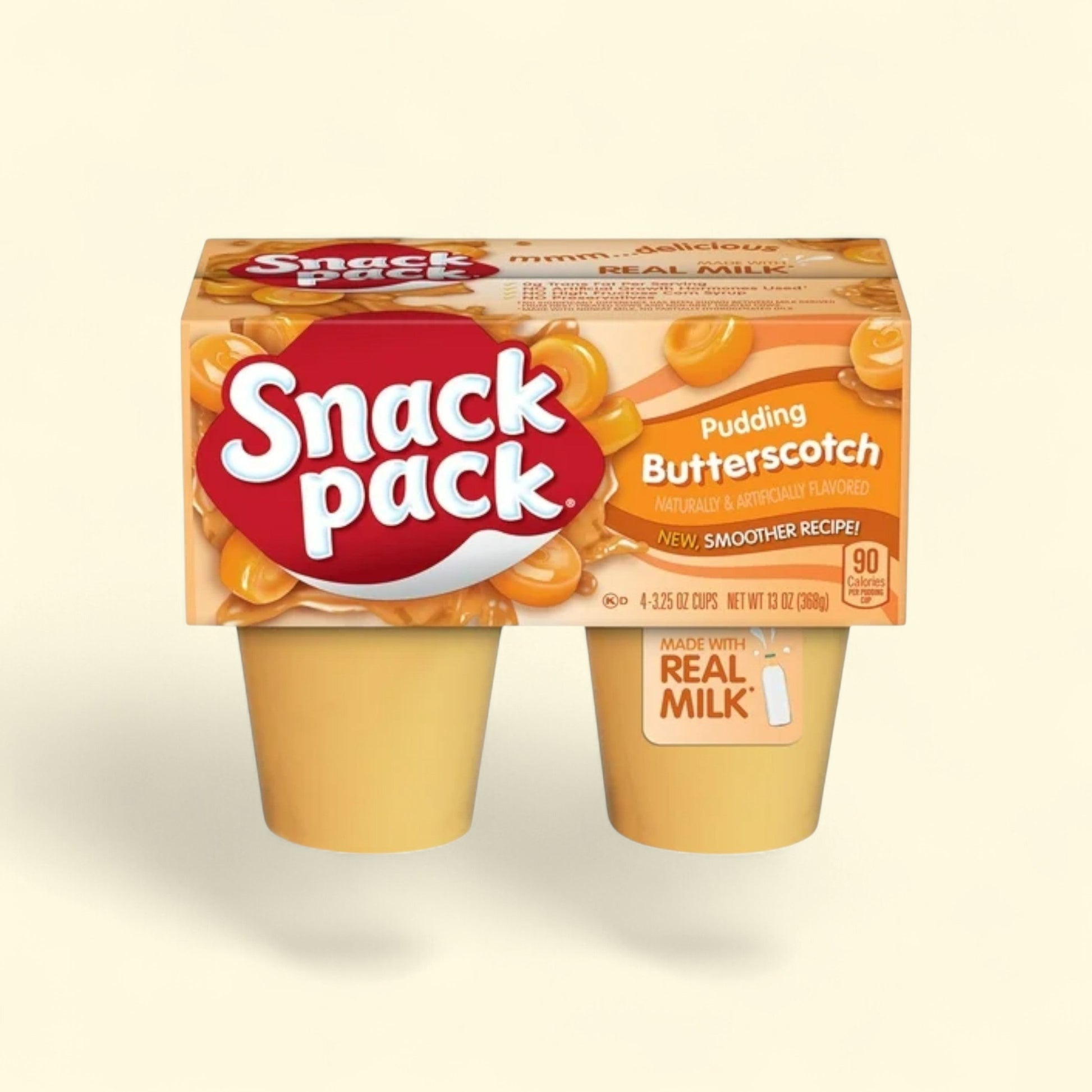 Snack Pack Butterscotch Pudding, 3.25 oz, 4 Count — authentic US product shipped worldwide by Treatspree