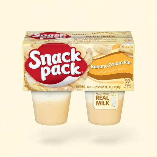 Snack Pack Banana Cream Pie Pudding, 3.25 oz, 4 Count — authentic US product shipped worldwide by Treatspree