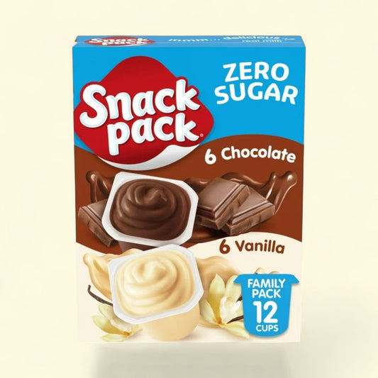 Snack Pack Chocolate and Vanilla Pudding, 3.25 oz Pudding Cups, 12 ... — authentic US product shipped worldwide by Treatspree