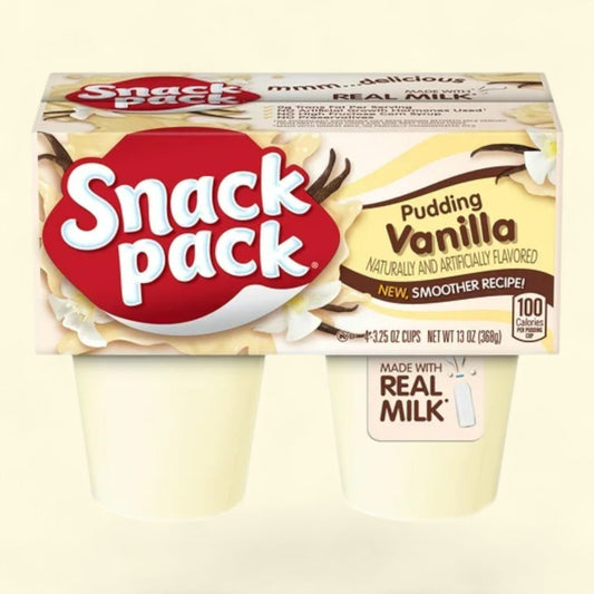 Snack Pack Vanilla Pudding, 3.25 oz, 4 Count