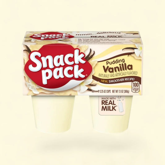 Snack Pack Vanilla Pudding, 3.25 oz, 4 Count — authentic US product shipped worldwide by Treatspree
