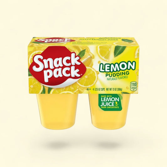Snack Pack Lemon Pudding, 3.25 oz, 4 Pack — authentic US product shipped worldwide by Treatspree