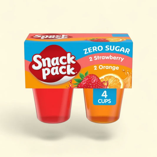 Snack Pack Juicy Gels, Strawberry and Orange, 3.25 oz, 4 Count — authentic US product shipped worldwide by Treatspree
