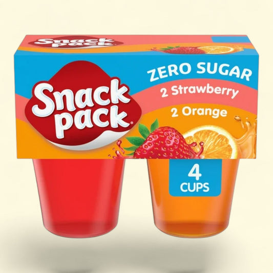 Snack Pack Juicy Gels, Strawberry and Orange, 3.25 oz, 4 Count