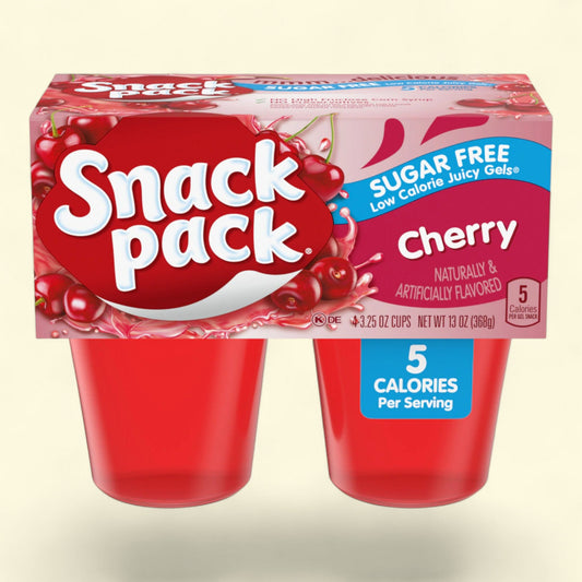 Snack Pack Cherry Flavored Juicy Gels, Zero Sugar, 4 oz.