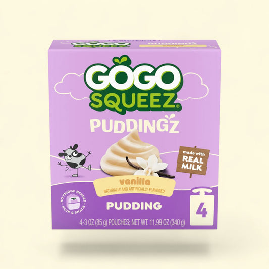 GoGo Squeez Puddingz, Sweet Indulgence Vanilla Pudding, Pouches, 4 ... — authentic US product shipped worldwide by Treatspree