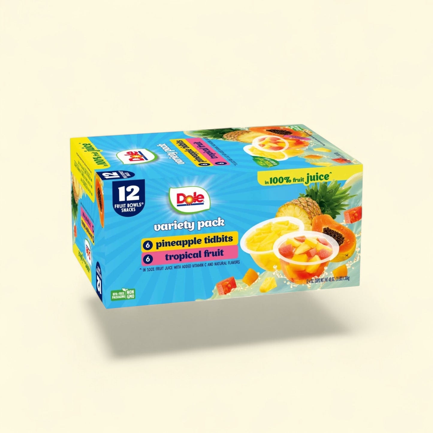 Dole Fruit Bowls, Tropical Fruit and Pineapple Tidbits, 4 oz Cups (... — authentic US product shipped worldwide by Treatspree