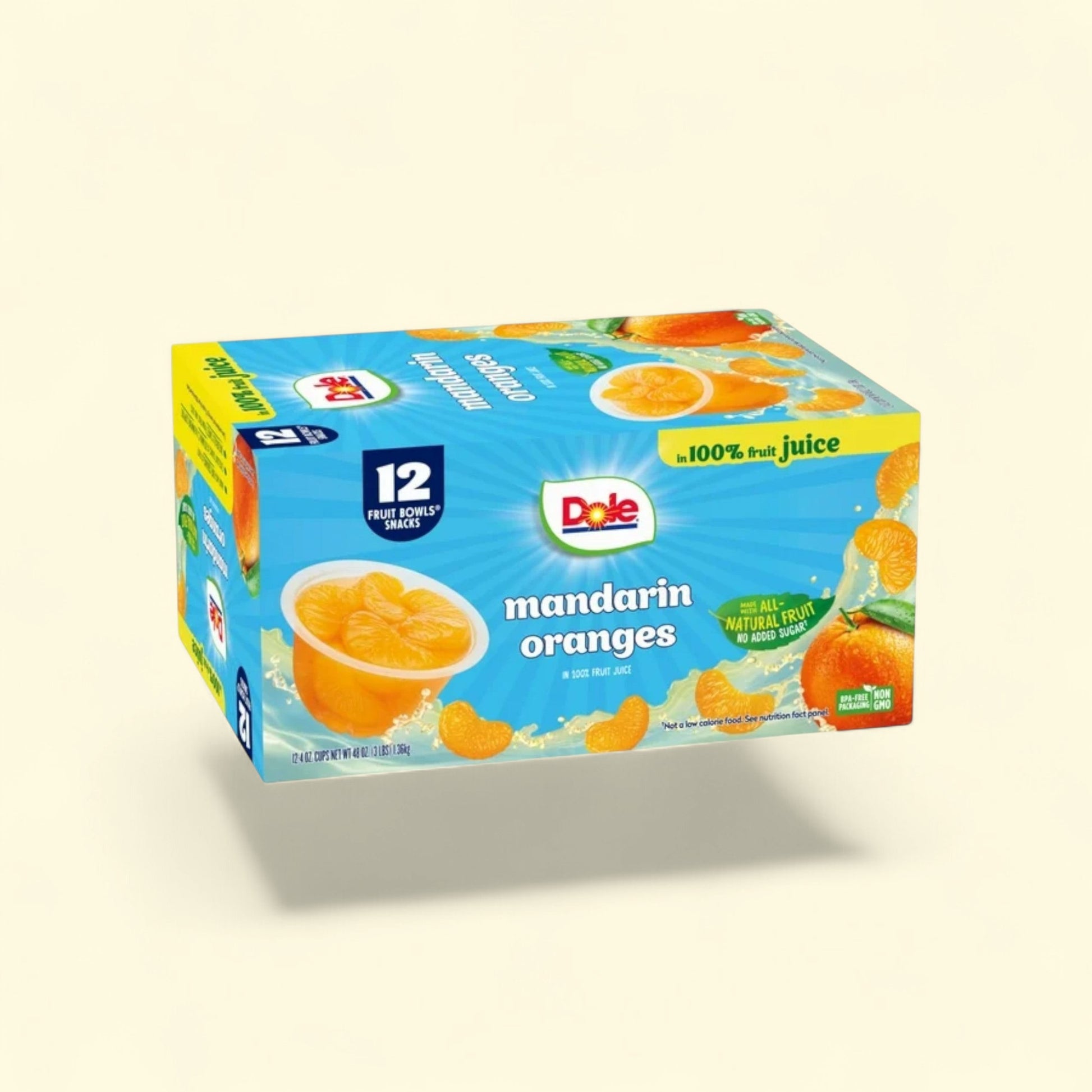 Dole Fruit Bowls Mandarin Oranges, 4 oz Cups (12 Pack) — authentic US product shipped worldwide by Treatspree