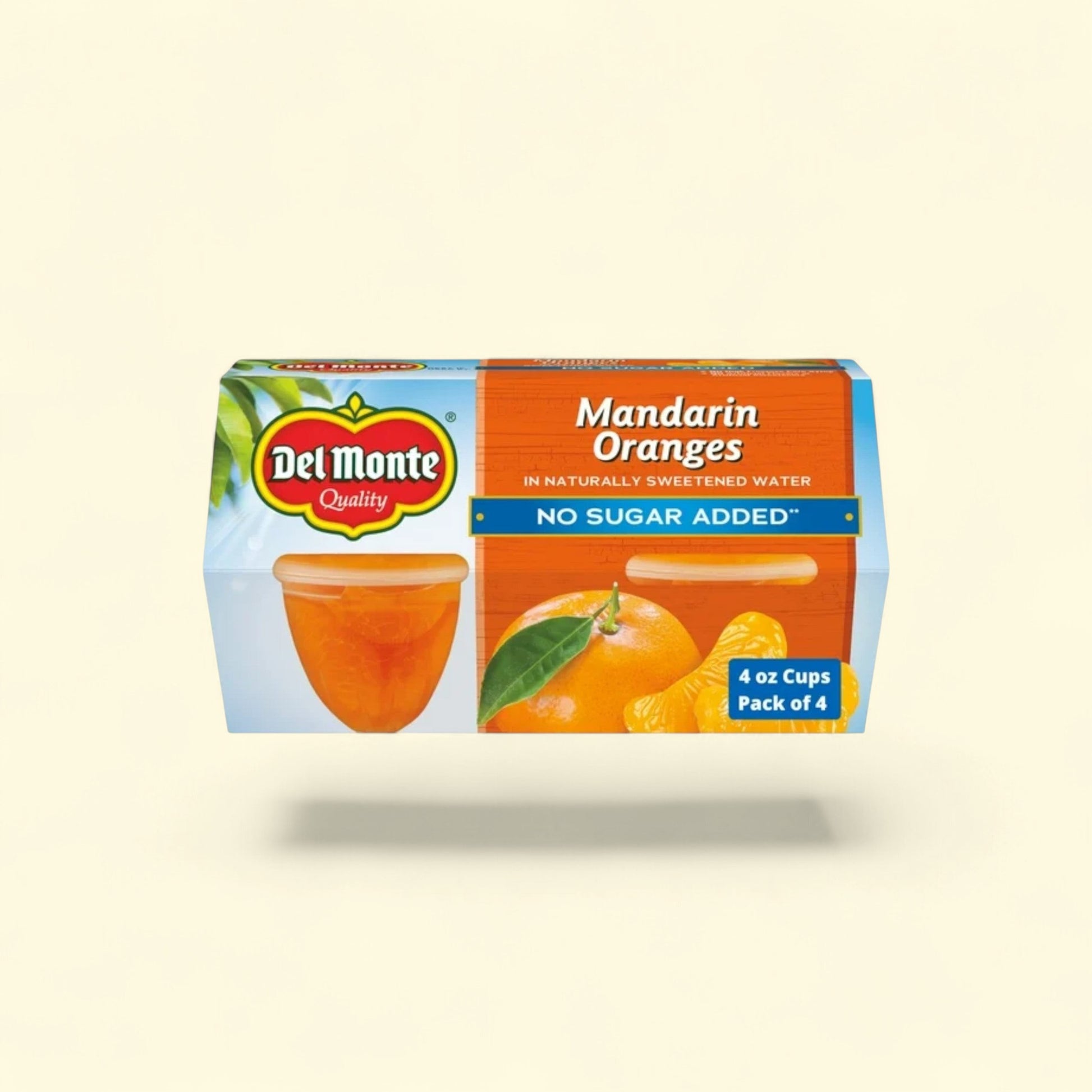 Del Monte Mandarin Oranges Fruit Cup, 4 oz (Pack of 4) — authentic US product shipped worldwide by Treatspree