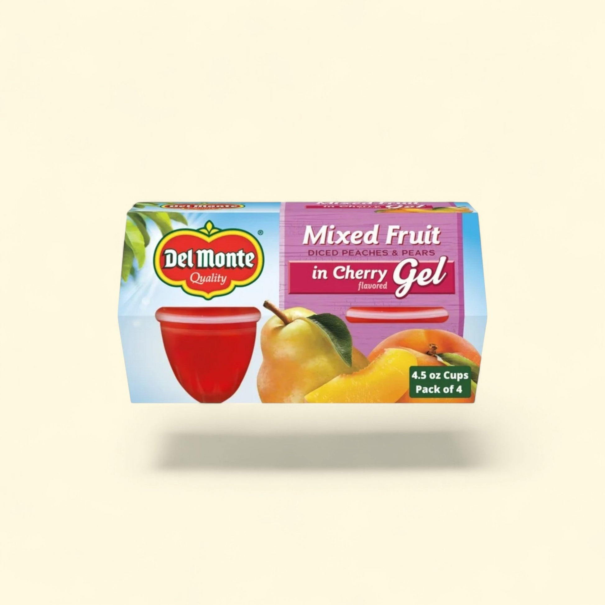 Del Monte Mixed Fruit in Cherry Flavored Gel Fruit Cup Snacks, 4.5 ... — authentic US product shipped worldwide by Treatspree