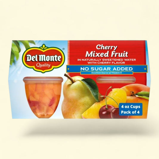 Del Monte Cherry Mixed Fruit, 4 oz Cup (Pack of 4)
