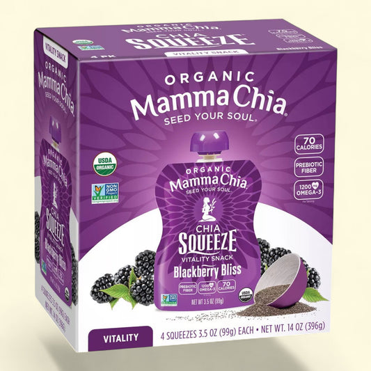 Mamma Chia Blackberry Bliss Chia Squeeze, 3.5oz/4ct
