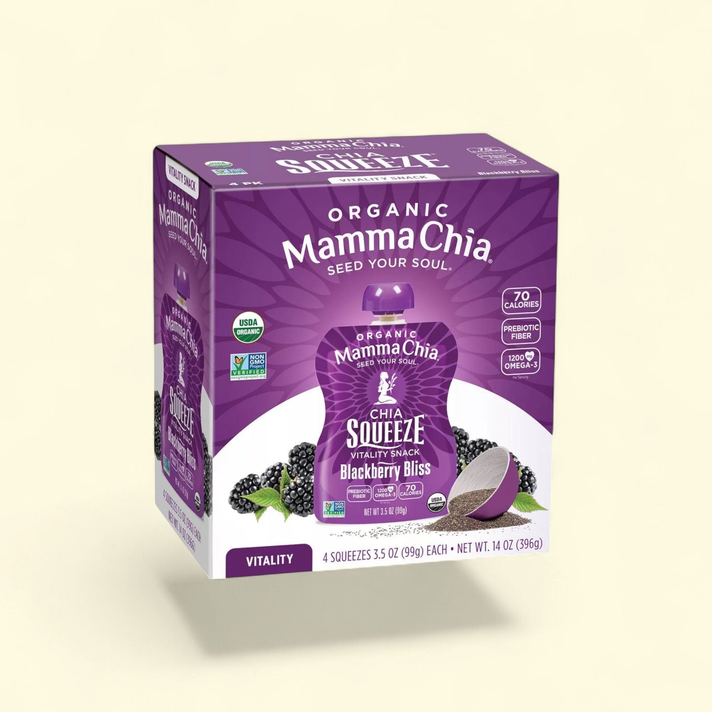 Mamma Chia Blackberry Bliss Chia Squeeze, 3.5oz/4ct — authentic US product shipped worldwide by Treatspree