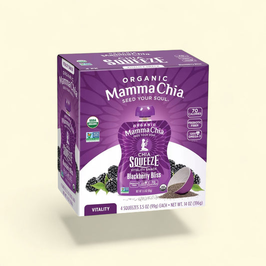 Mamma Chia Blackberry Bliss Chia Squeeze, 3.5oz/4ct — authentic US product shipped worldwide by Treatspree