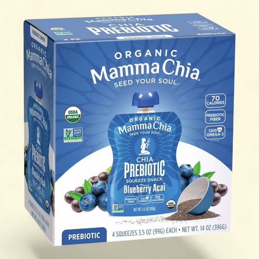 Mamma Chia Blueberry Acai Squeeze, 14oz/4pk