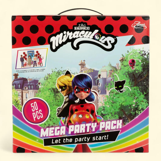 Miraculous Ladybug Surprise Box Party Favors, 13-Piece, Multicolor, 50 Count