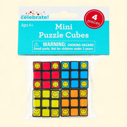 Way To Celebrate Children Mini Puzzle Cube Party Favors, 4 Count