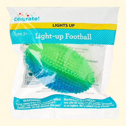 Way To Celebrate Light-Up Football Party Favor, Blue/Green