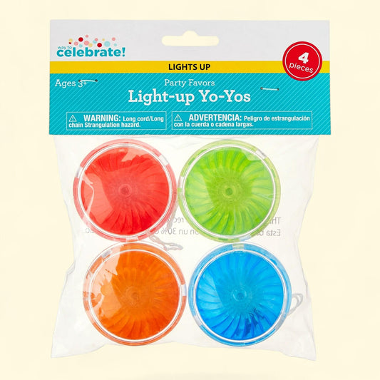 Way To Celebrate Light-Up Yo-Yo Party Favors, 4 Count