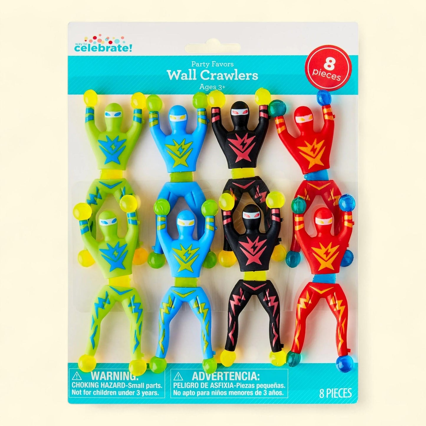 Way To Celebrate Wall Crawler Party Favors, 8 Pieces