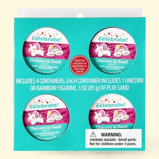 Way To Celebrate Unicorn Sand Surprise Party Favors, 4 Count