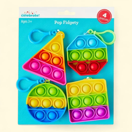Way To Celebrate Pop Fidgety Party Favors, 4 Count