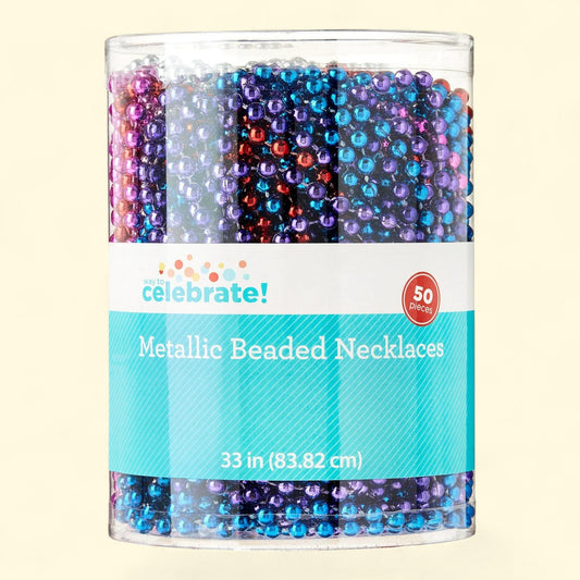 Way to Celebrate Mardi Gras Plastic Beads, 33"