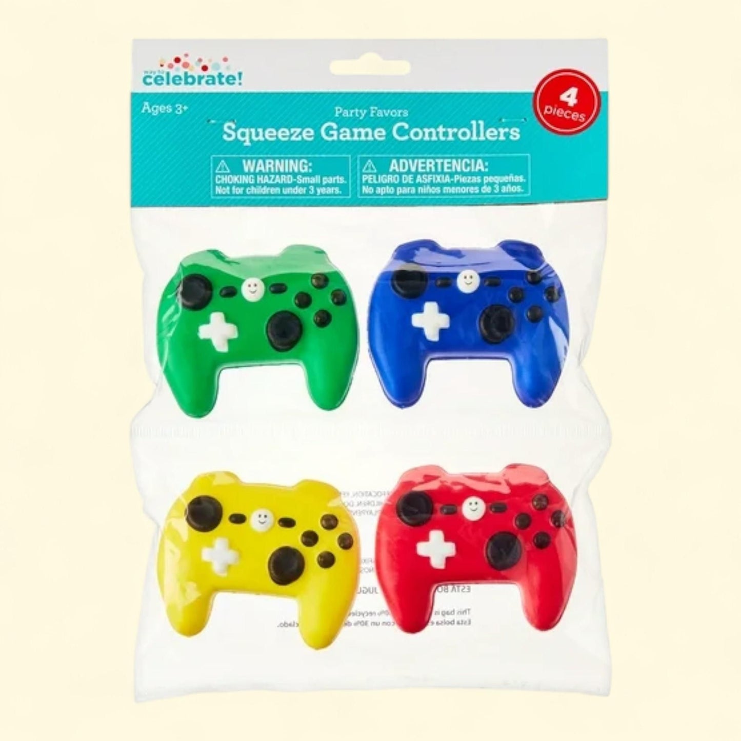 Way To Celebrate Squeeze Game Controller Party Favors, 4 Count