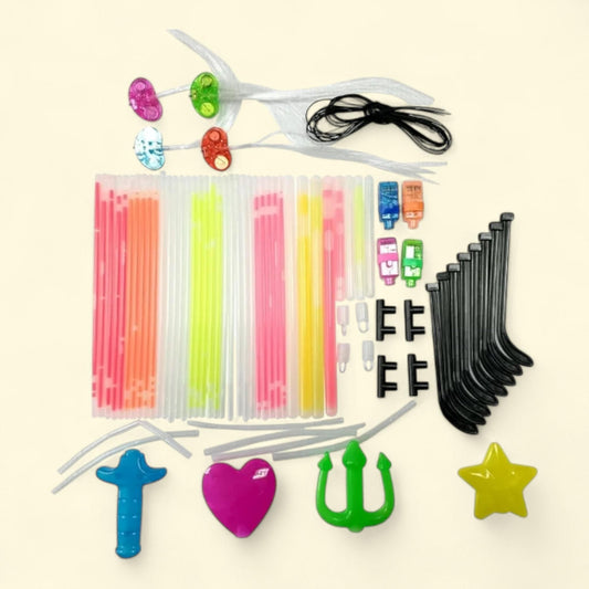 Way To Celebrate Halloween Plastic Light-Up & Glow Pack Party Favors, 100 Pieces