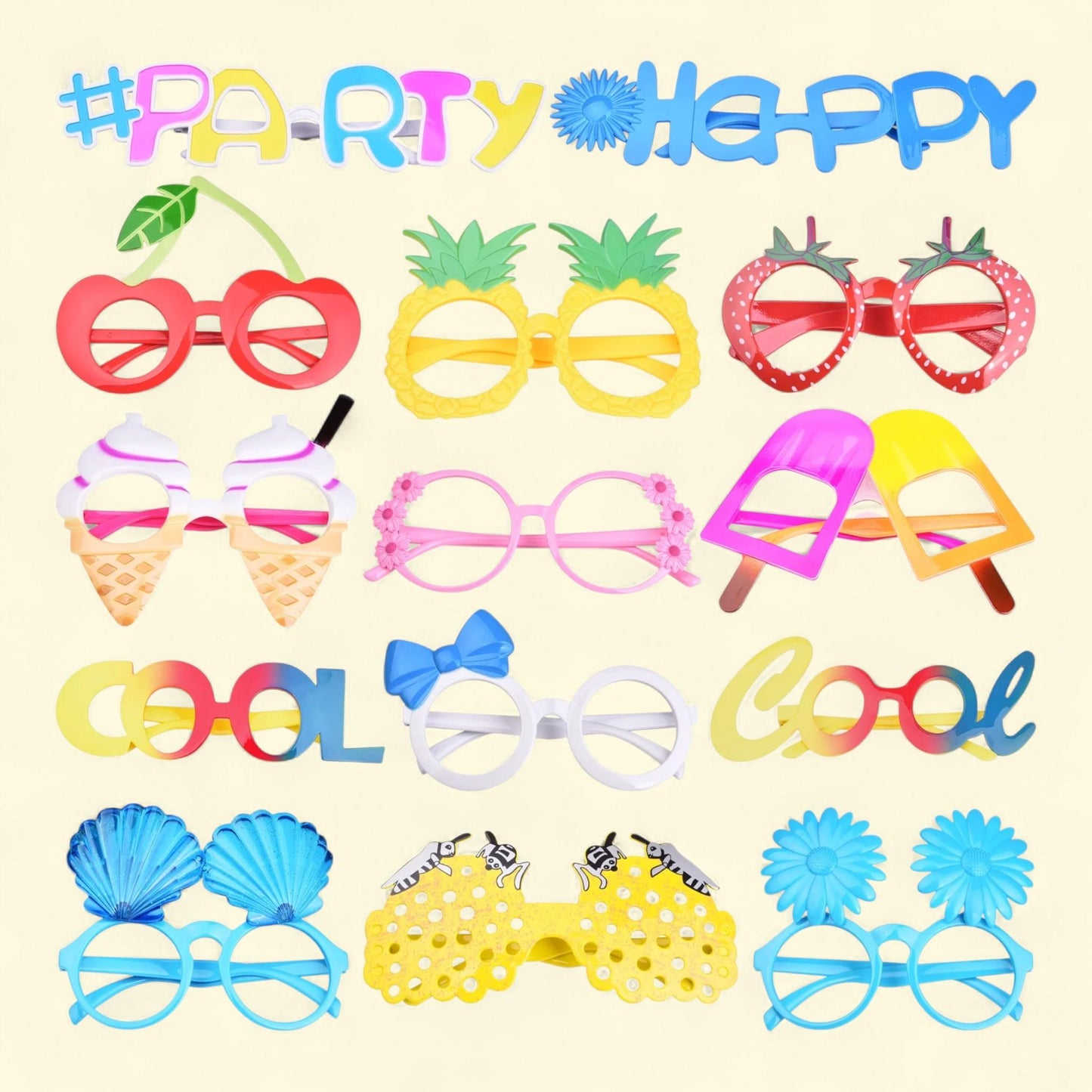 Fun Little Toys Out2Sea Luau Glasses, 14 Pcs — authentic US product shipped worldwide by Treatspree